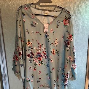Brand New CJ Banks Floral Blouse